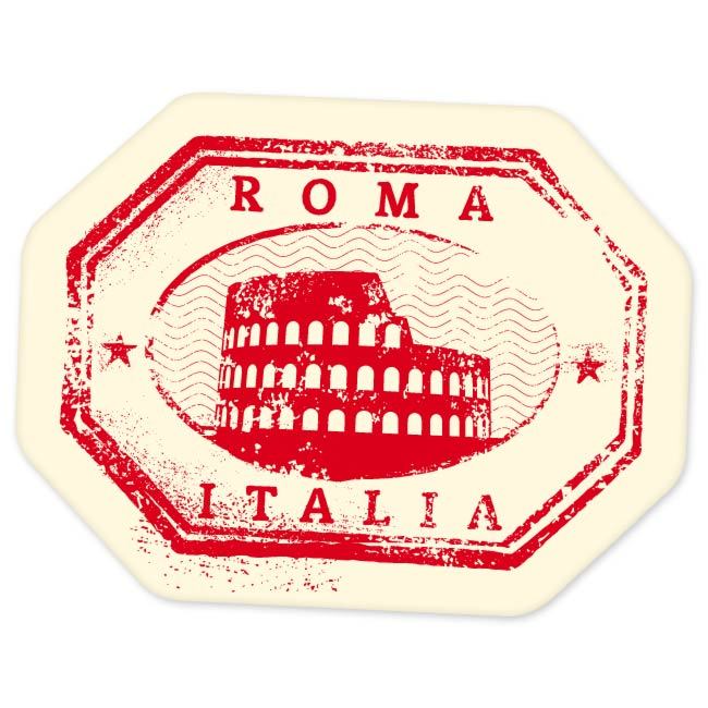 Rome Roma Italy travel car bumper window suitcase sticker 5″ x 4″