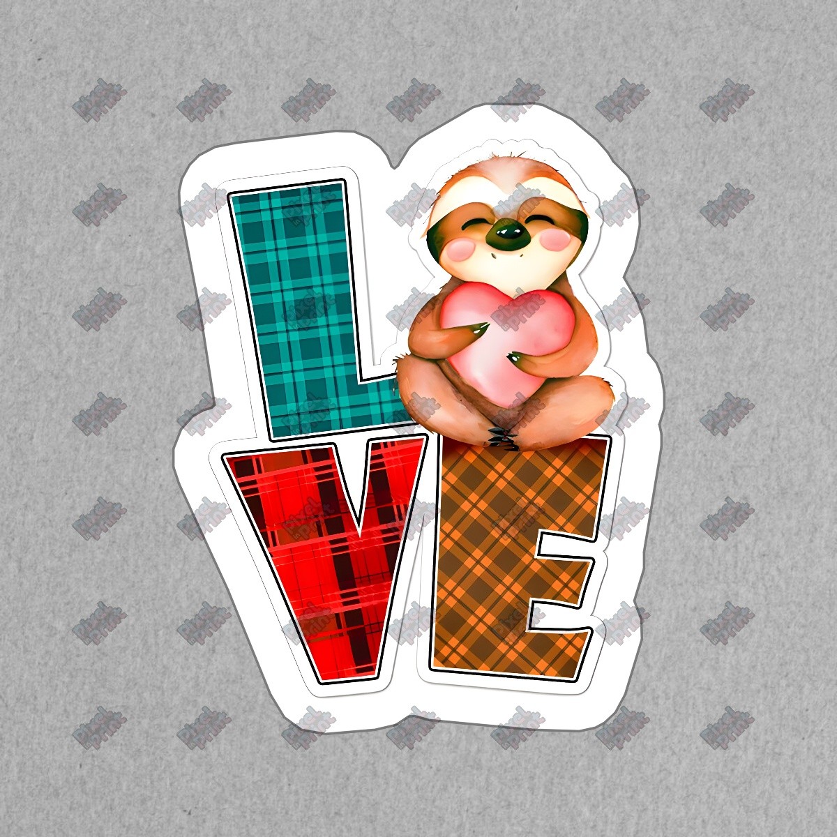 Cute Sloth Love Vinyl Sticker Fun Decal for Laptops, Water Bottles, #859986