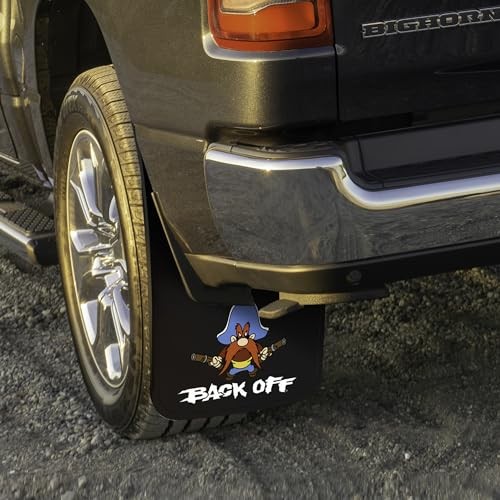 000502R01 Yosemite Sam Back Off Easy Fit Mud Guard 11″ – Set of 2,Multi