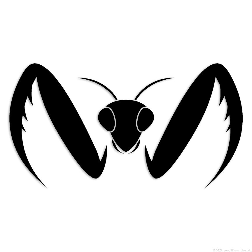 Praying Mantis – Decal Sticker – Multiple Colors & Sizes – ebn6725