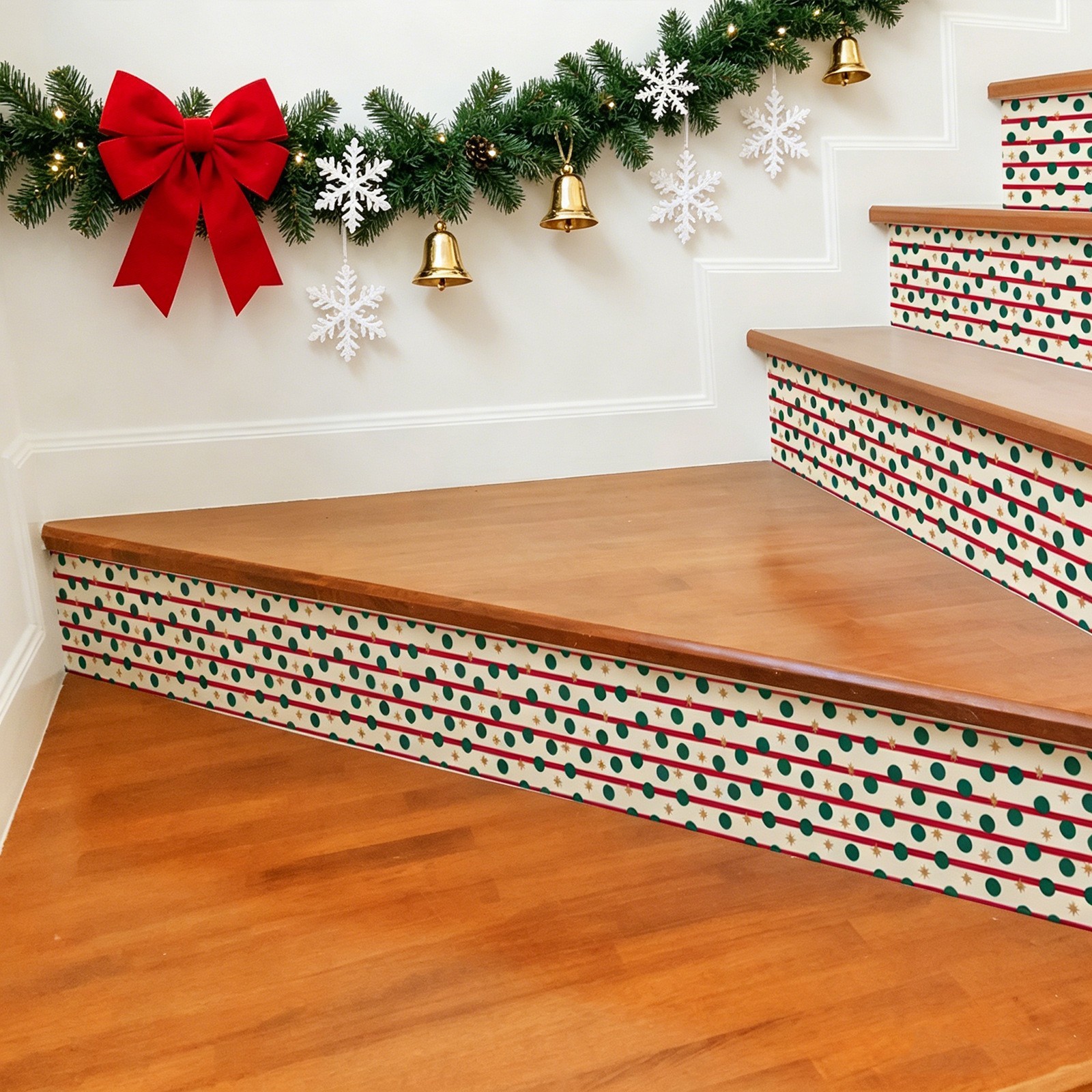 Christmas Wall Border Sticker PVC Waterproof for polka Dot 32.8ft Easy Install