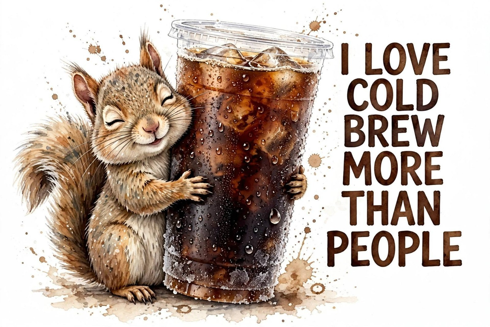 I love Cold Brew Sticker Decal Car Truck Mirror Phone Tumbler Bumper Window