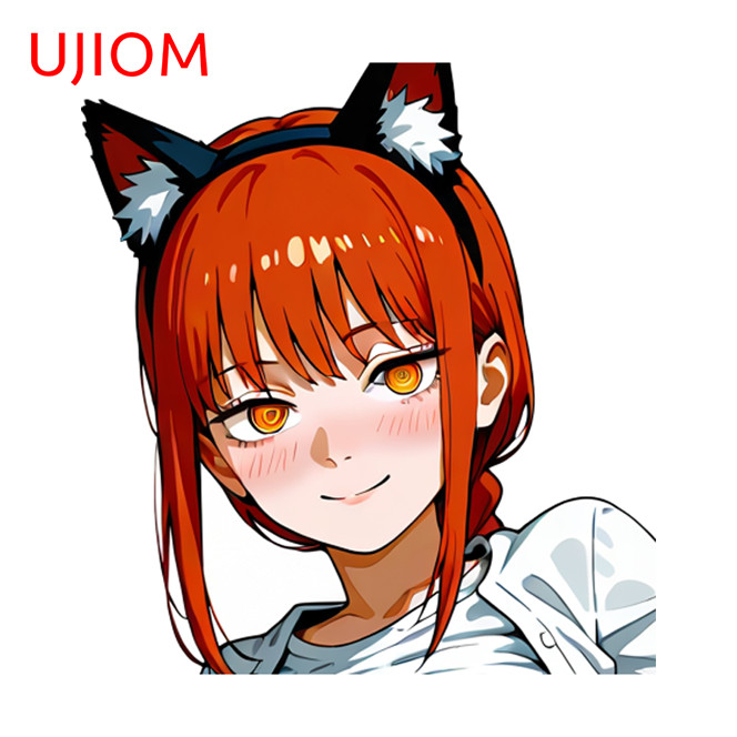 UJIOM 5.1″ Makima Anime Car Sticker Hood Suitcase Artistic Toolbox Decals