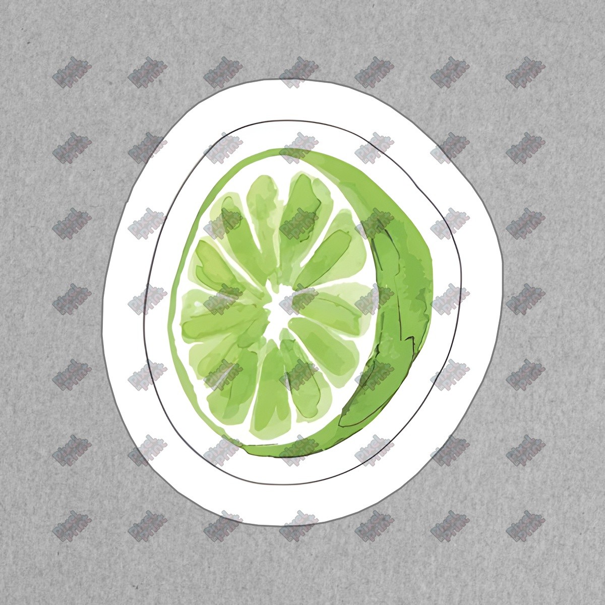 Cute Lime Slice Vinyl Sticker Watercolor Fruit Decal Perfect for #768519