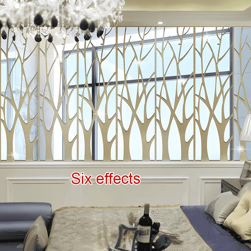 Tree Wall Stickers 3d Acrylic Lucky Diy Art Mirror Tv Background Home Decoration