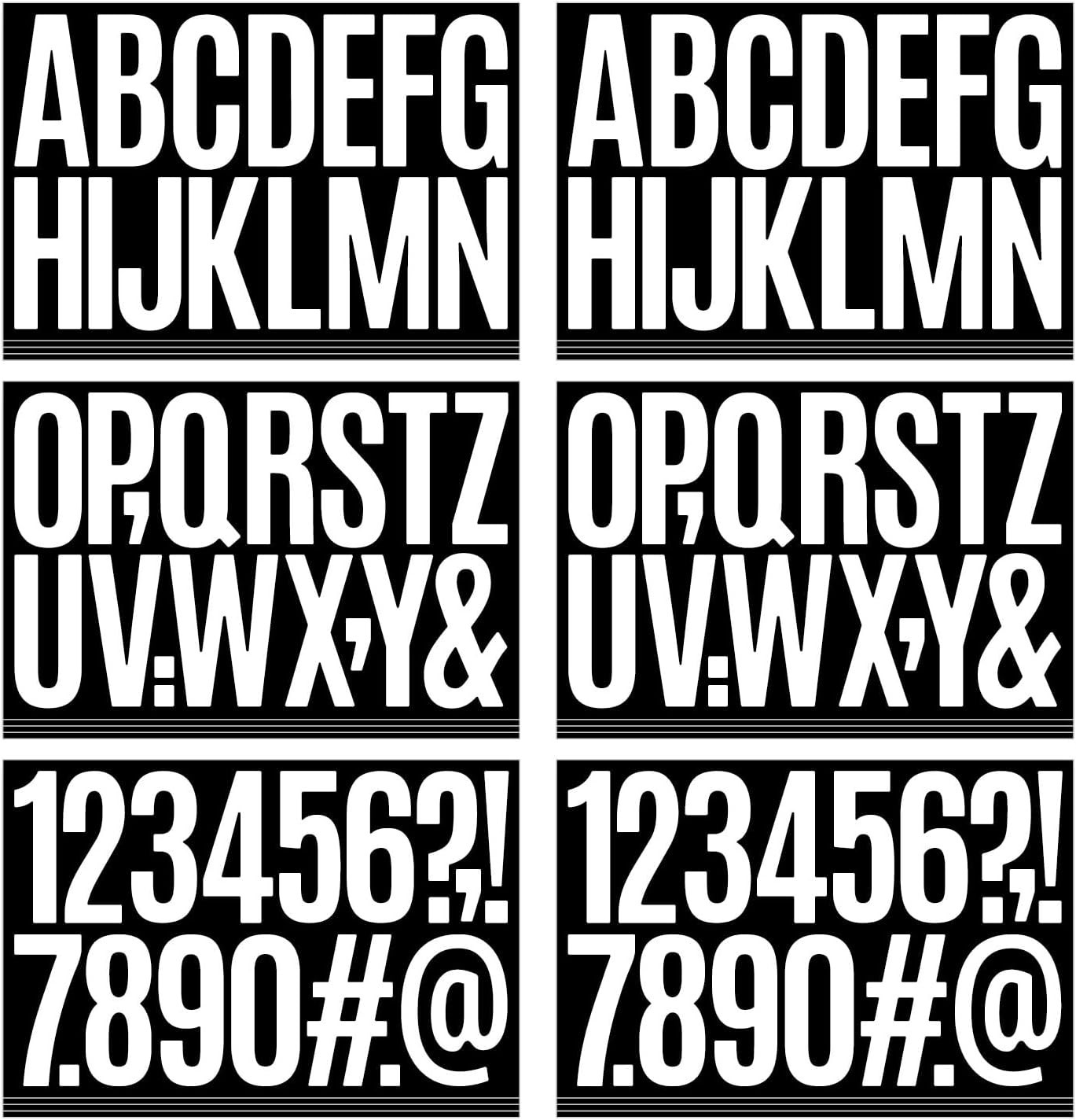 9 Sheets 3″ White Vinyl Letters & Numbers Kit, Self-Adhesive for Mailbox & Signs