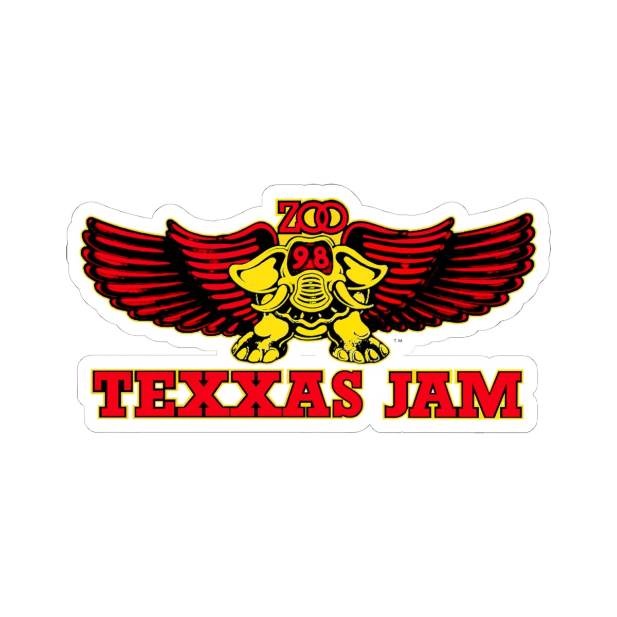 KZEW FM Zoo Freak Texxas Jam 1978 Dallas Texas Radio Sticker