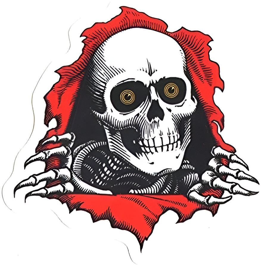Grim Reaper Skull Vinyl Sticker Decal 5×5″ Waterproof Gothic Car Laptop Helmet