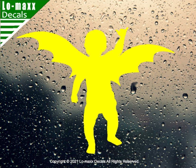 Rocking Bat Baby Shaka Hang Loose Original Unique Design Die Cut Vinyl Decal Art
