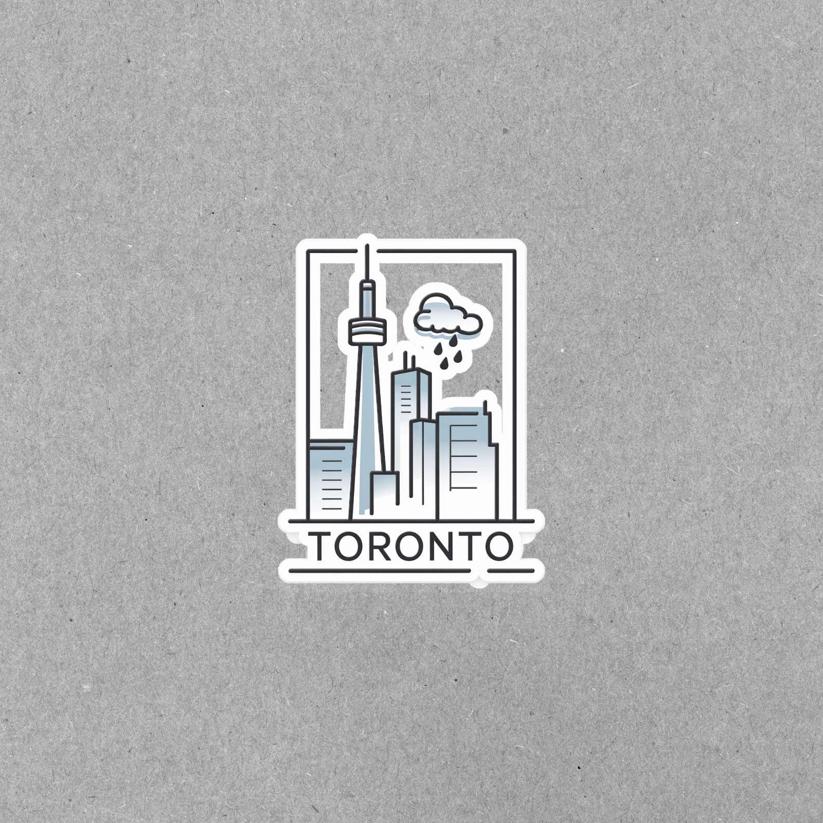Toronto Skyline Sticker – Modern Minimalist Line Art City Icon Decal #5812