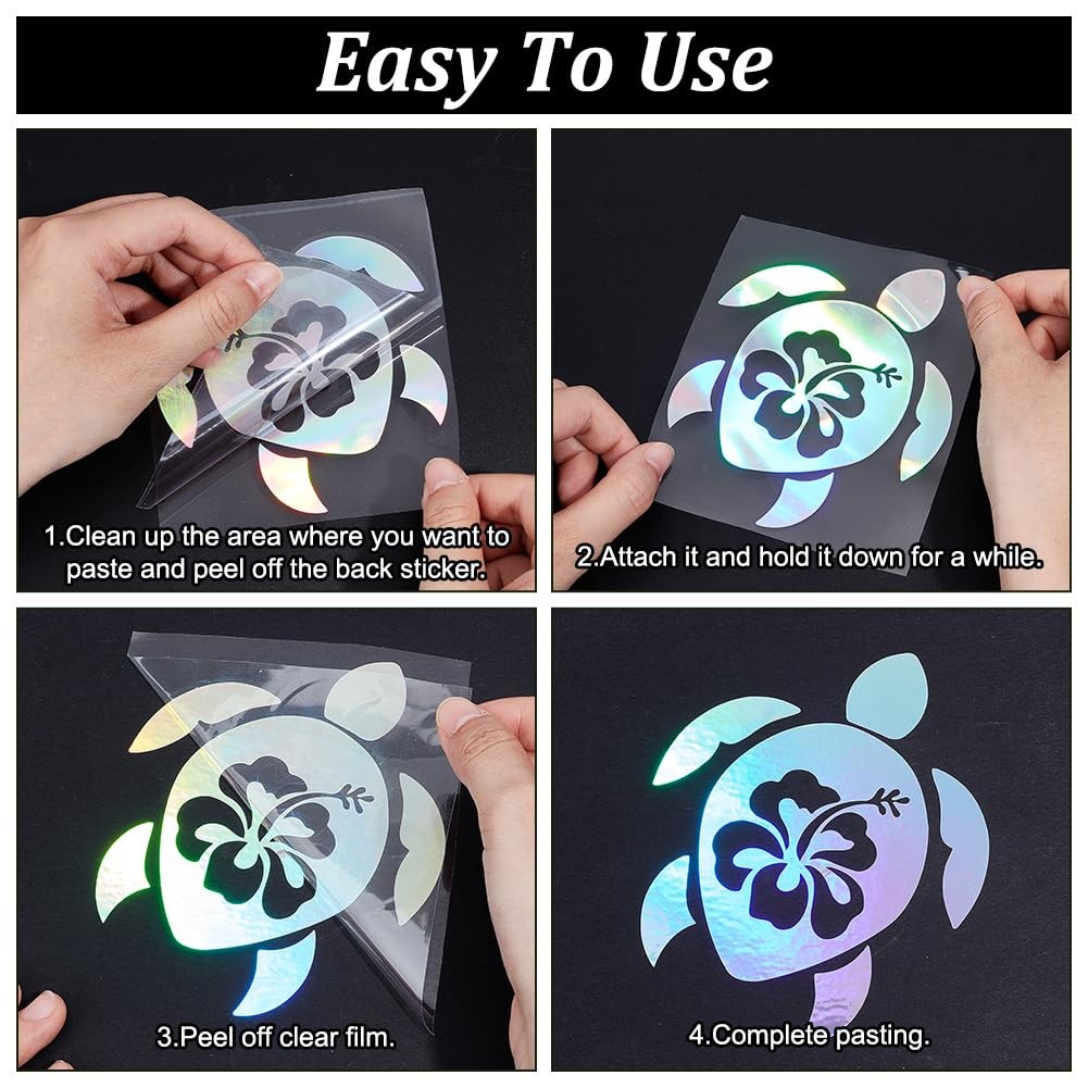 10Pcs Car Sticker Sea Turtle Decal Vinyl Car Stickers for 5 Styles Window Wat…