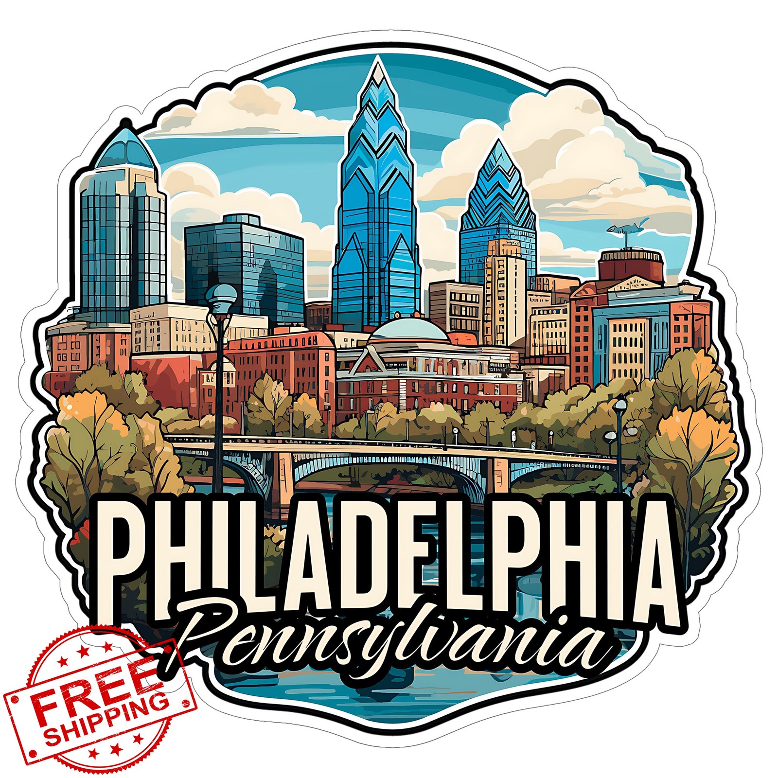 No Thorns Media Philadelphia 4″ Sticker