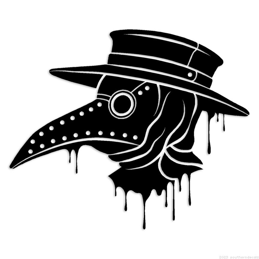 Plague Doctor – Decal Sticker – Multiple Colors & Sizes – ebn7216