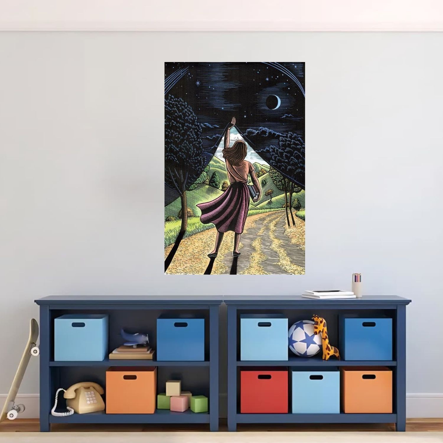 SkyOlla Self Adhesive Vinyl Wall Posters Pack of 2 Decorative Art Home Decor