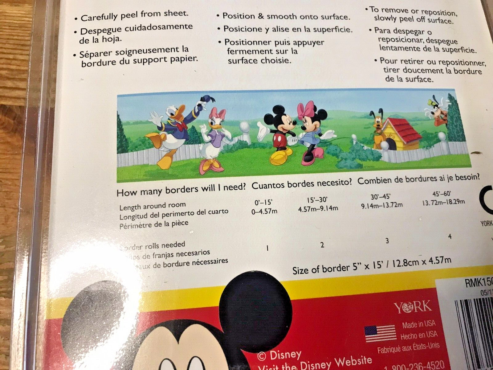 Disney Wall Border Mickey Minnie Mouse Friends Kids Room Decal New Sticker Set