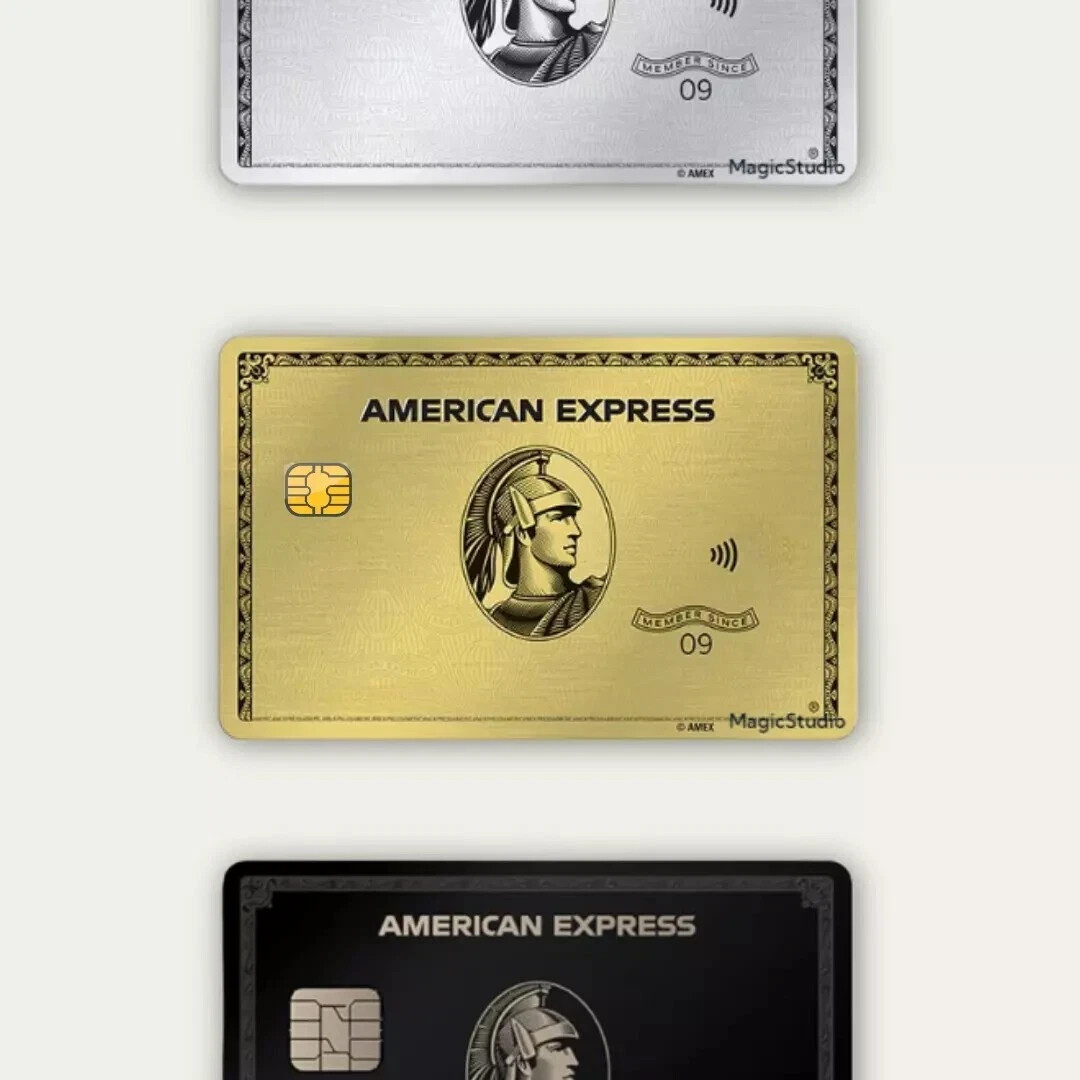 AMEX Credit Card Skin, Debit Card Skin Sticker Sticker AE Vinyl Black Gold