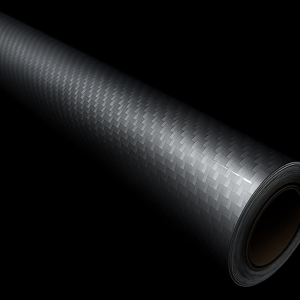 RockRose Carbon Fiber Vinyl Wrap, Anti-Wrinkle, Air Release, Automotoive Bubb…