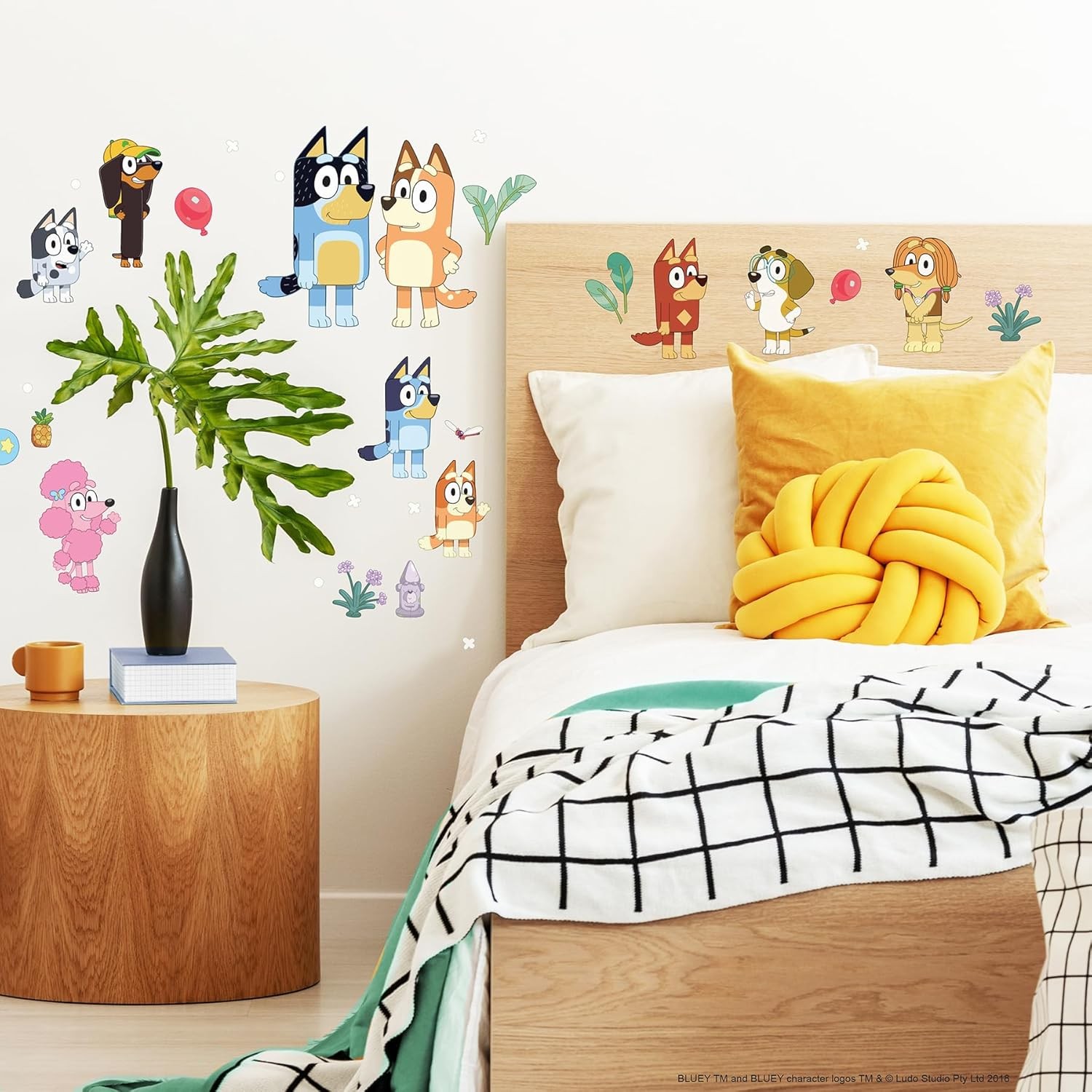 Bluey Family Peel and Stick Wall Decals Kids Room Stickers Bluey Wall Decals