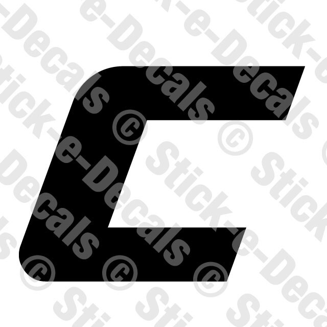 JERSEY LETTER C Vinyl Die Cut Decal Sticker – Sport Athlete Alphabet Text – A4