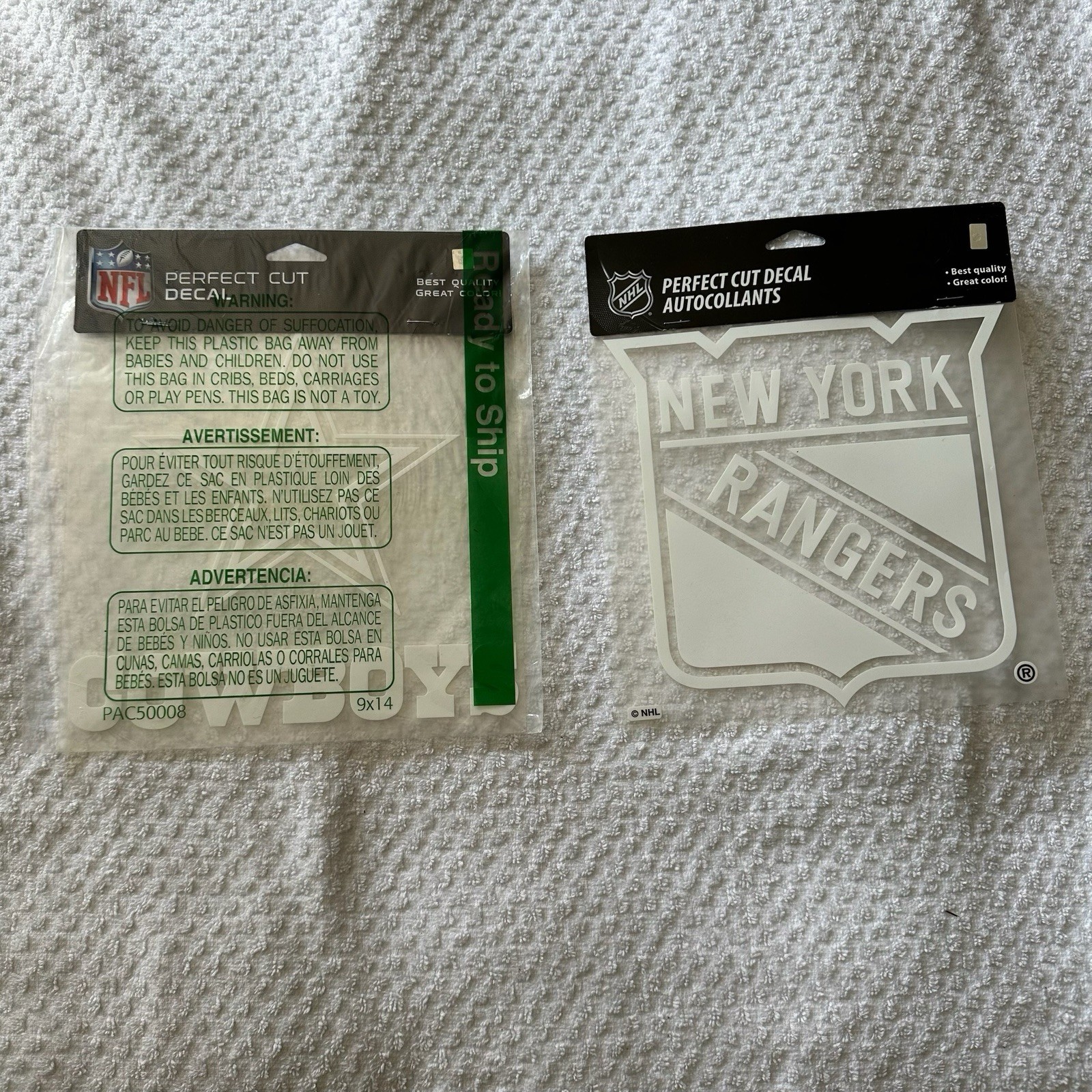 New York Rangers Dallas Cowboys USA Flags Vinyl Decal Lot