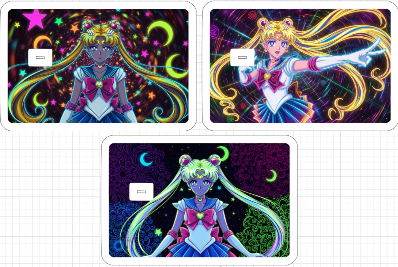 Acid Trip Sailor Moon ATM Debit Credit Card Skin Sticker Anime Cartoon Star US