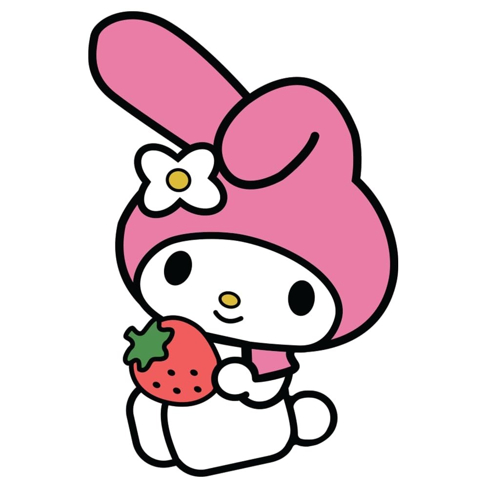 Cute and Kawaii My melody hugging a strawberry Sticker Waterproof 4″W x 6″H