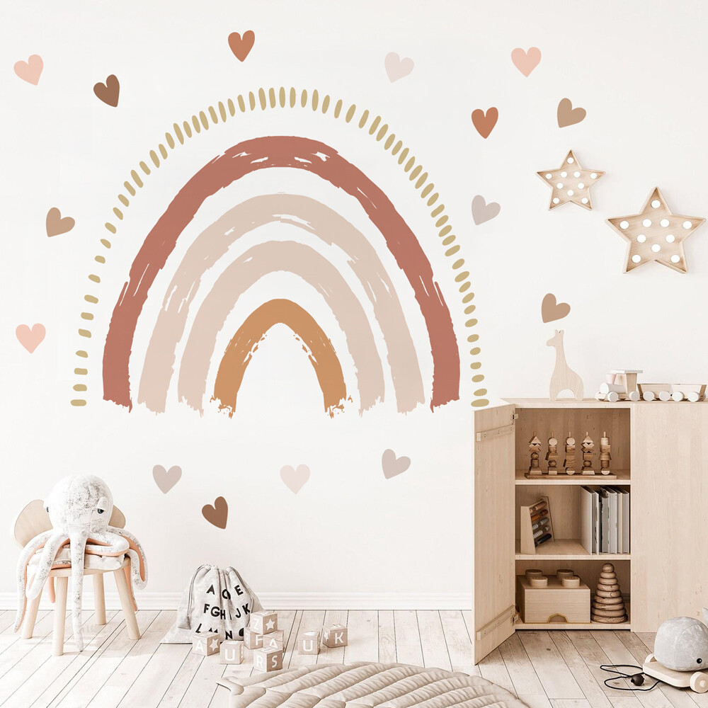 36pcs Hearts Creative Door Wall Decal Sticker For Children Baby Girls Boys Room