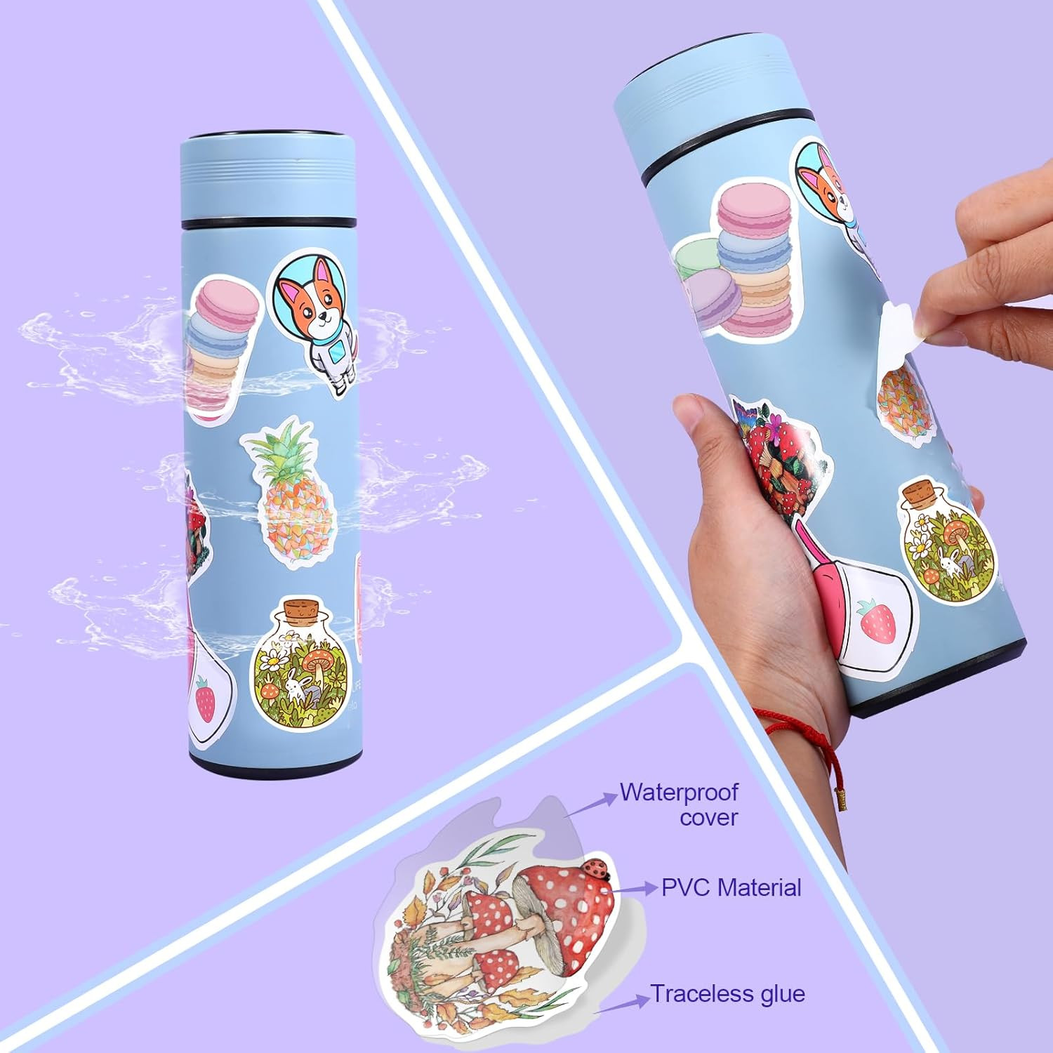 600pc Sticker Bomb Pack Lot Cute Vinyl Waterproof Laptop Water Bottle Decals