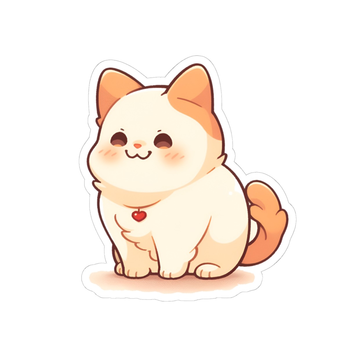 Chunky Cat Kiss-Cut Stickers – Very Cute Kawaii Kitty Sticker, Adorable Decal