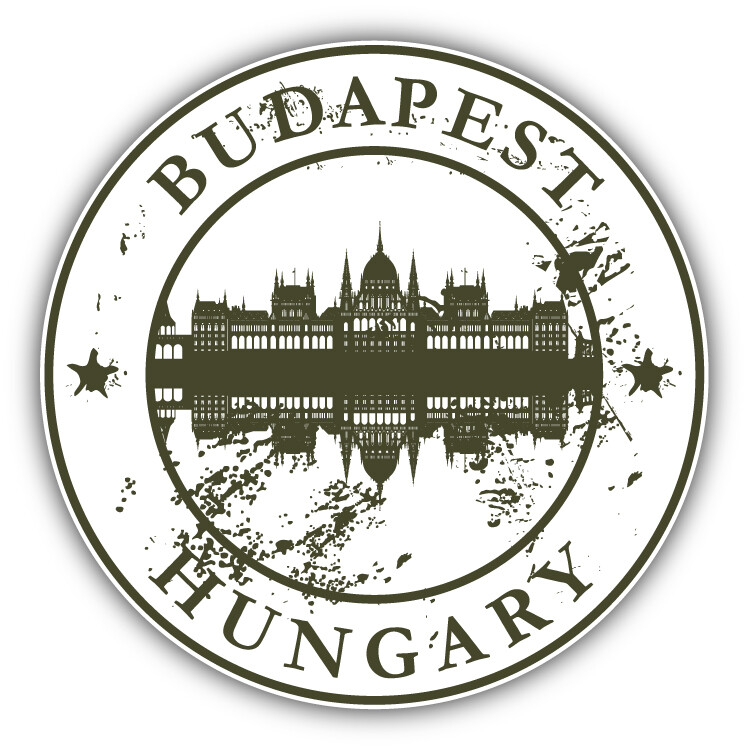 Budapest Hungary Europe Travel Grunge Stamp Car Bumper Sticker Decal
