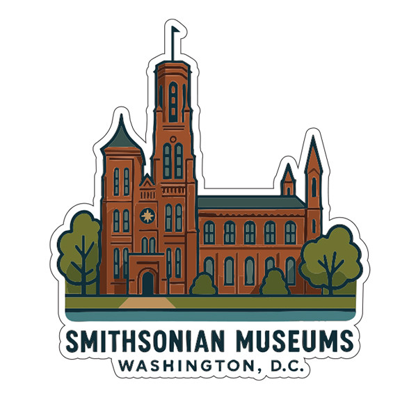 Smithsonian Museums Washington DC Sticker Decal Vinyl Die-Cut Symbolic Landmark