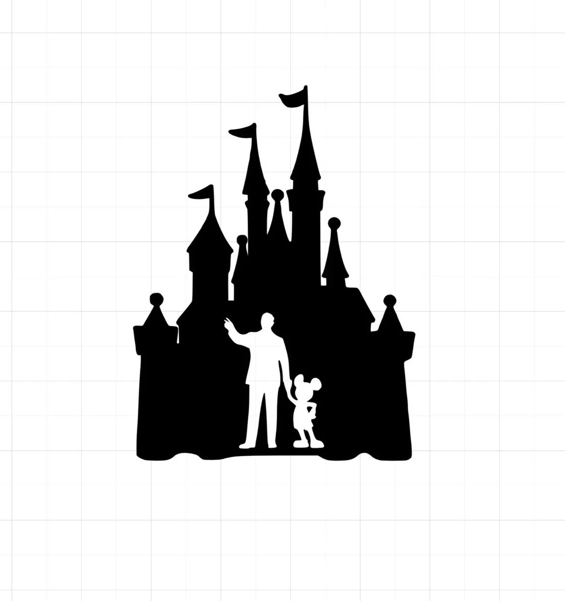 WALT DISNEY CASTLE DECAL MICKEY MOUSE STICKER WINDOW CAR LAPTOP U Pick Color