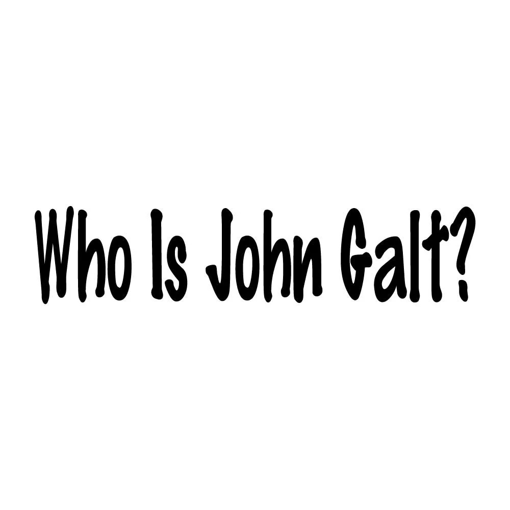 Who Is John Galt Decal Sticker Black Die Cut Vinyl