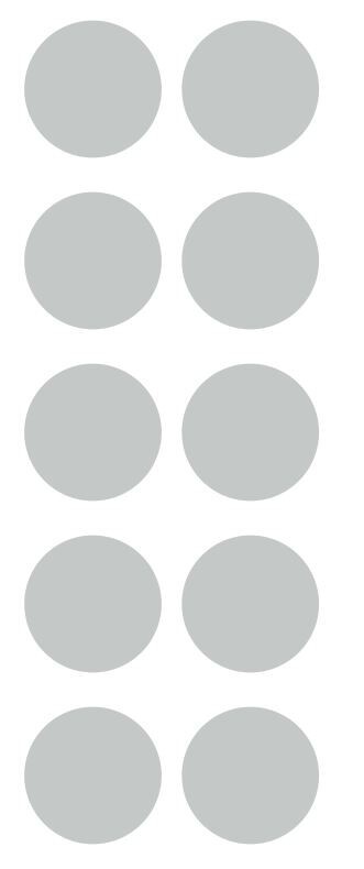 1.5″ Light Grey Gray Round Label Dots Stickers Color Code Inventory 1.5 Inch Dot
