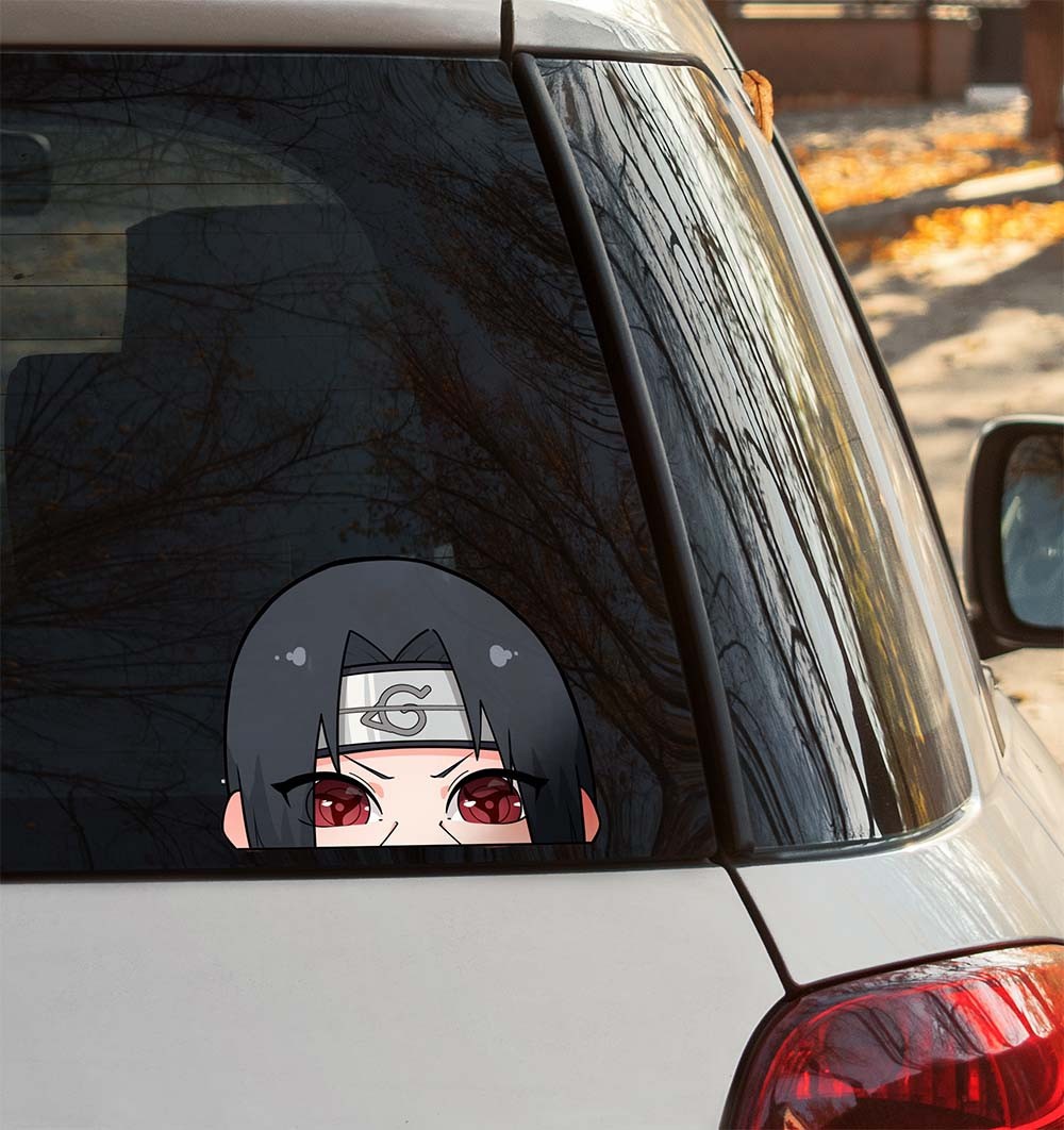 Funny Itachi Peeker Sticker – Naruto Anime Vinyl Decal (3–8″ Wide) | Kawaii Weat