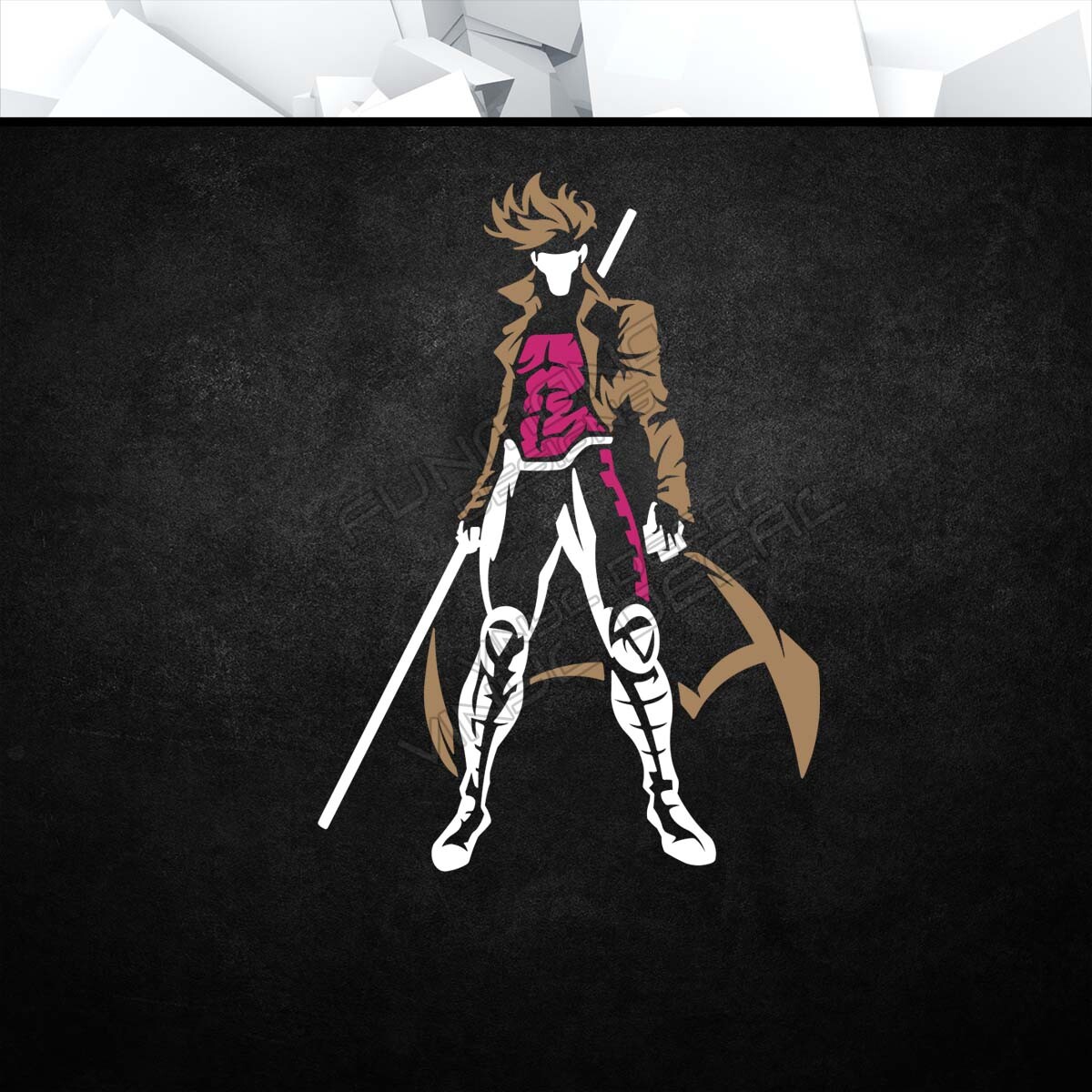 Gambit X-Men Marvel Vinyl Decal Sticker (Comics Car Laptop PC Tower Decor)