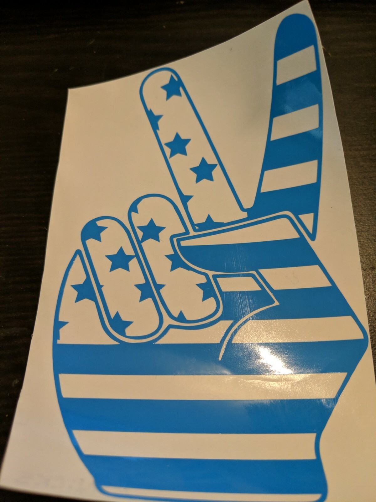 Blue American Peace Vinyl Decal 5″x3.25″