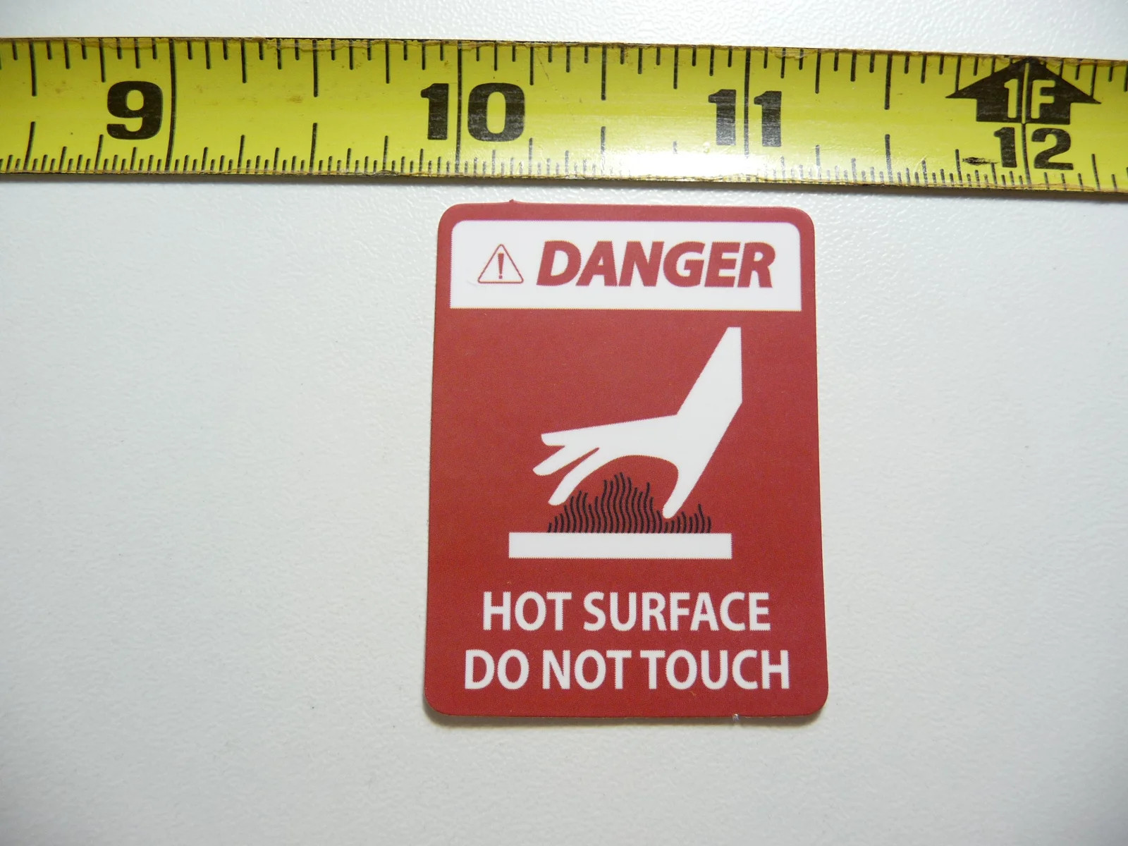 DANGER HOT SURFACE DO NOT TOUCH SMALL STICKER DECAL LITTLE MINI SIGN