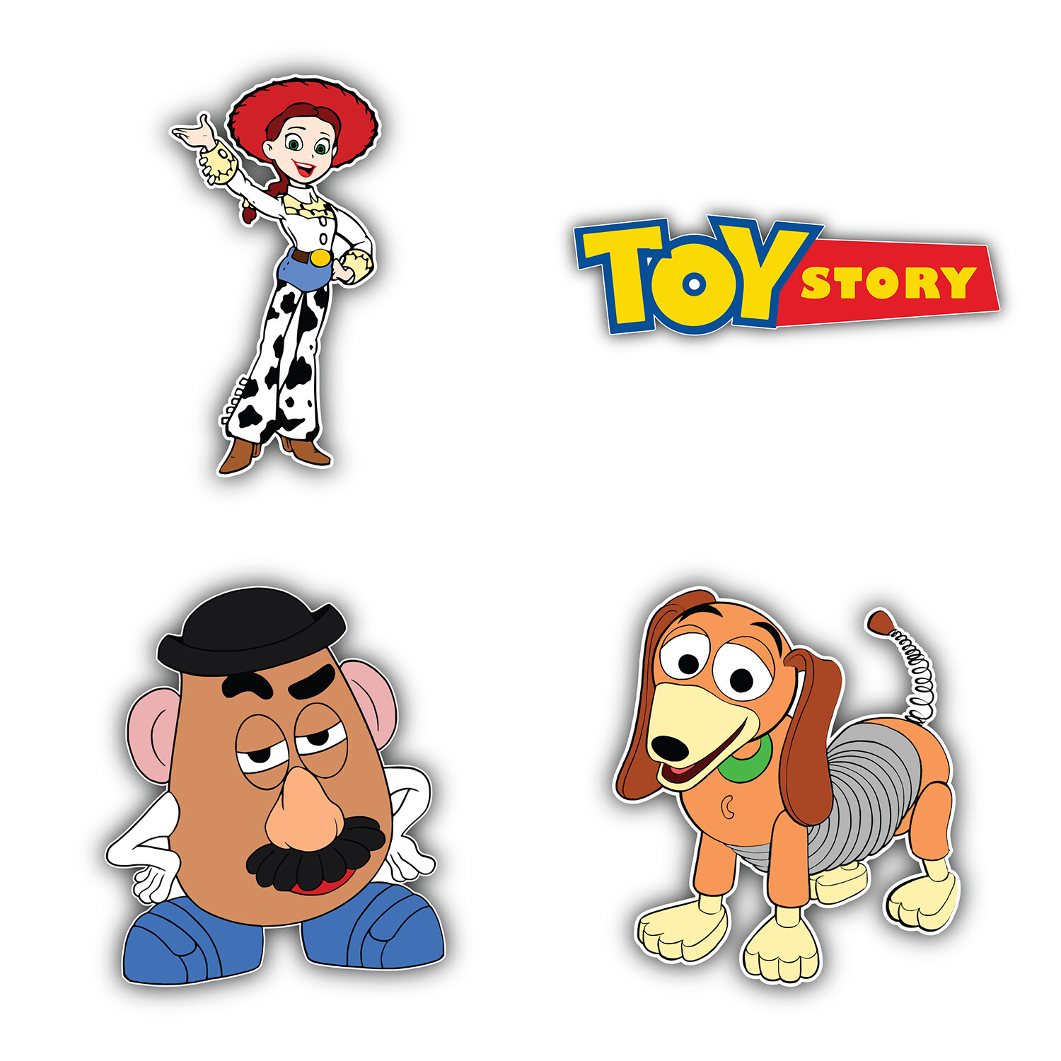 Toy Story Cartoon Set Of 4 Vinyl Sticker Decal – 5» longer side ID:3