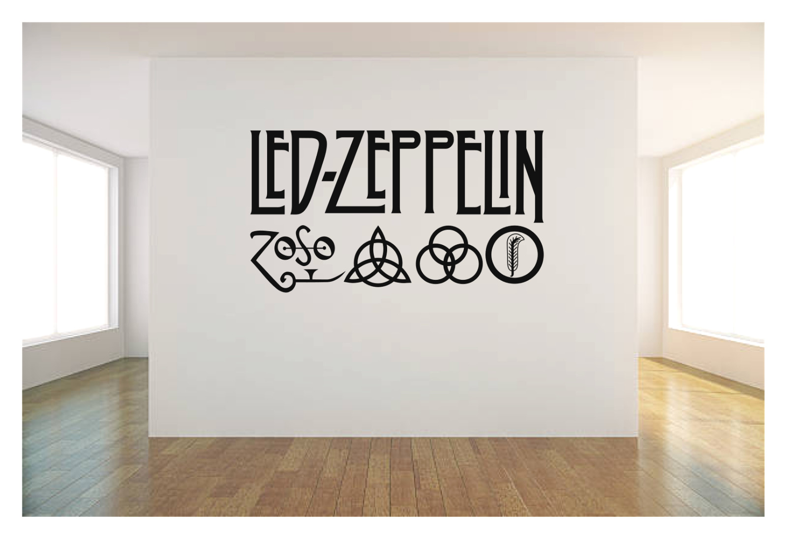 LED ZEPPELIN BAND LOGO 36″ JIMMY PAGE ROBERT PLANT vinyl wall art sticker decal