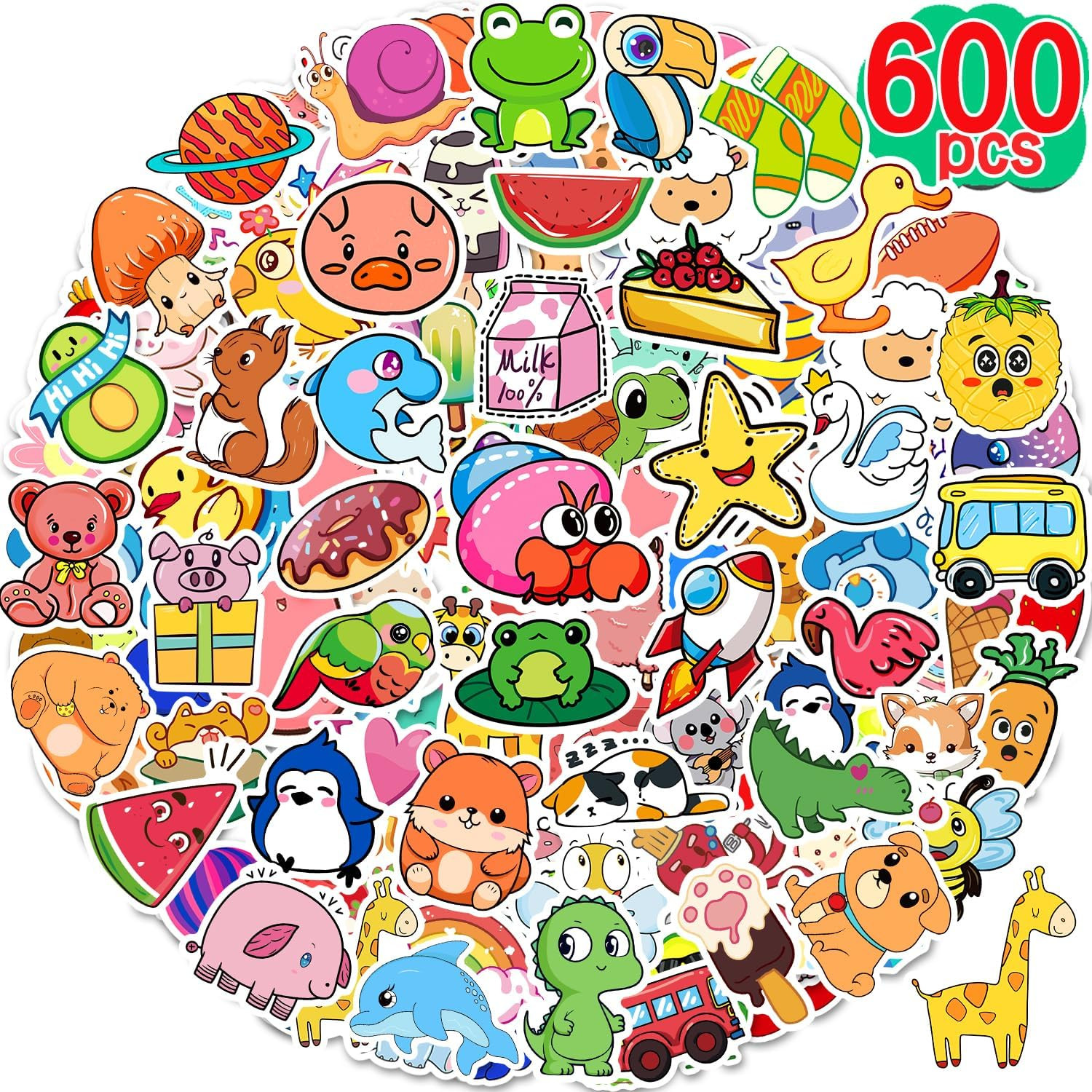 300Pcs Aesthetic Stickers for Adults Teens Kids, Boho Water Bottle Stickers,Cute