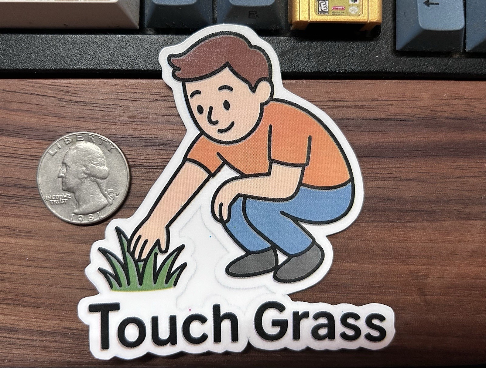 Touch Grass – Glossy Vinyl Sticker