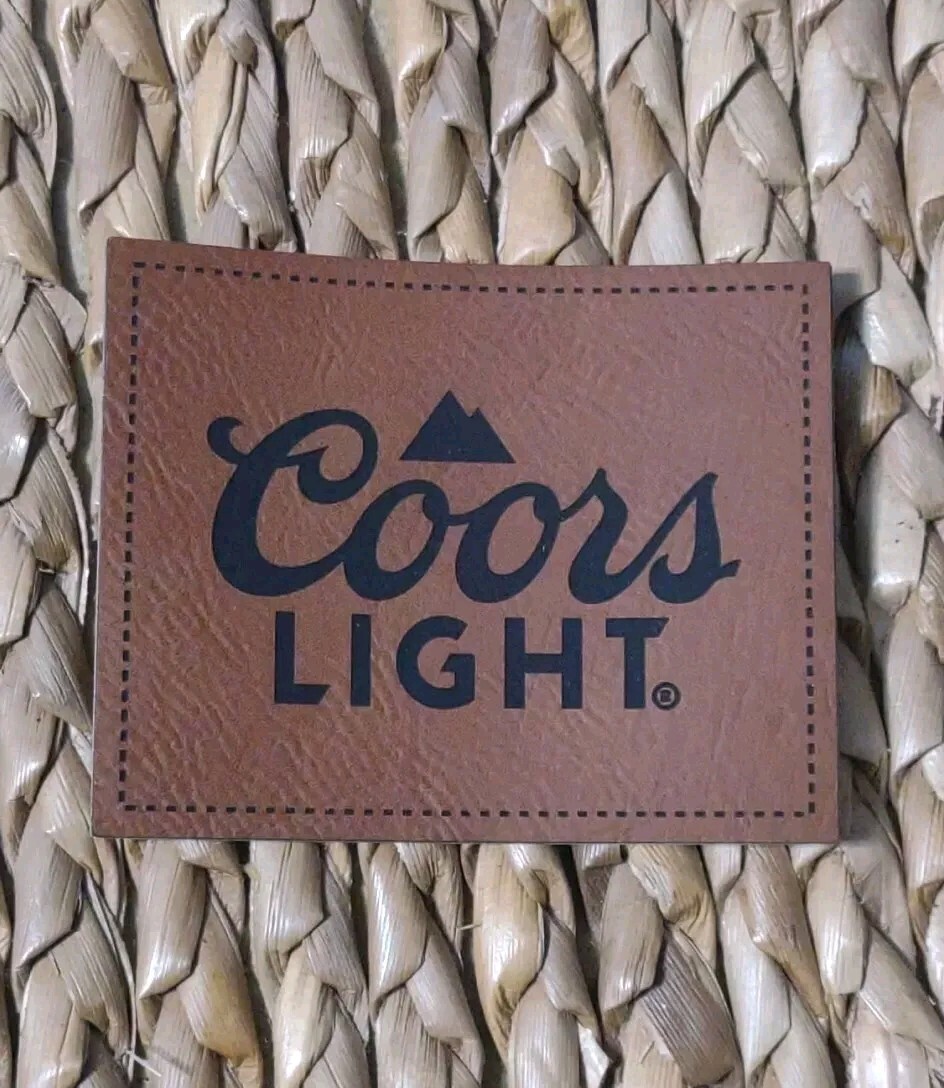 Coors Light Patch Sticker Decal Faux Leather 3M Adhesive Back