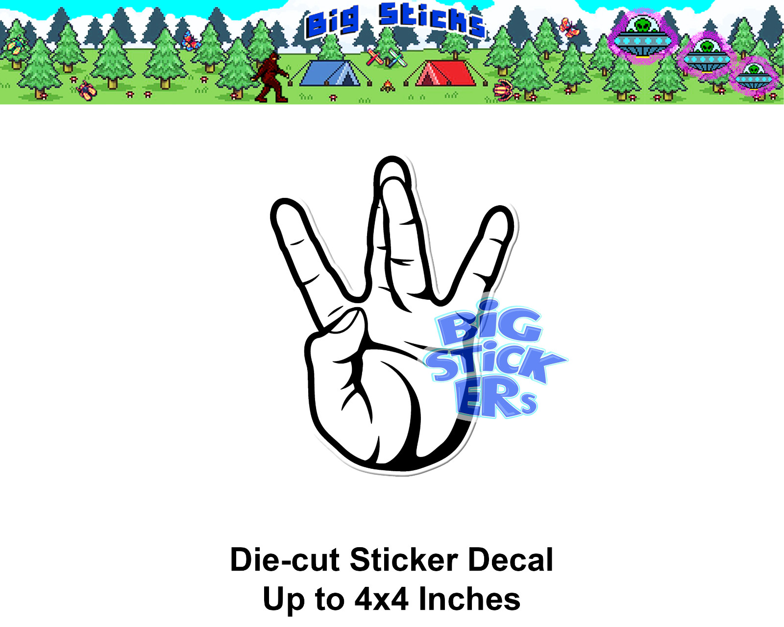 Westside Fingers 3-4” Die Cut Sticker Glossy Paper or Waterproof Vinyl / Holo