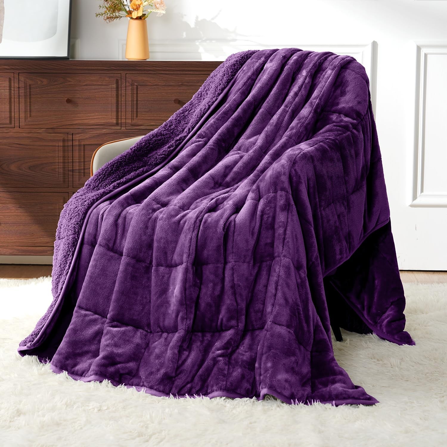 Uttermara Weighted Blanket for Adults, Queen Size Heavy Blanket with Reversib…