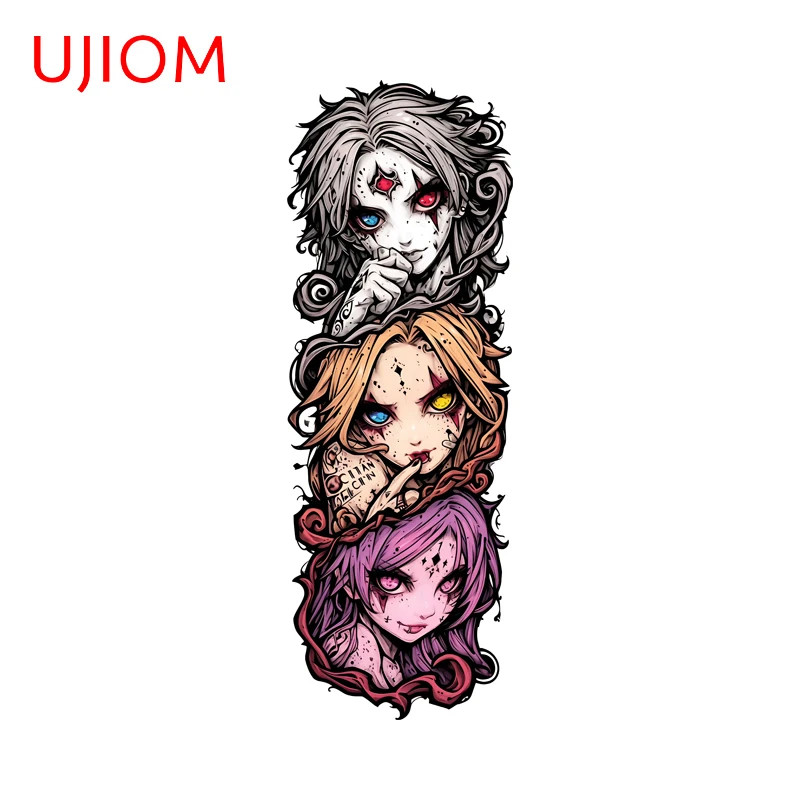 UJIOM Anime Girls Wall Sticker Cool Tattoo Style Case Trunk Decals Murals