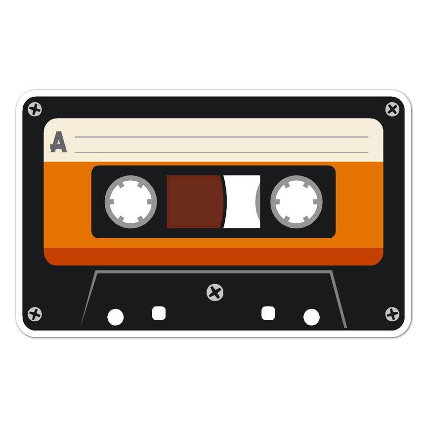 Cassette Tape 80’s, Vinyl Decal Sticker, Indoor Outdoor, 3 Sizes, #7794