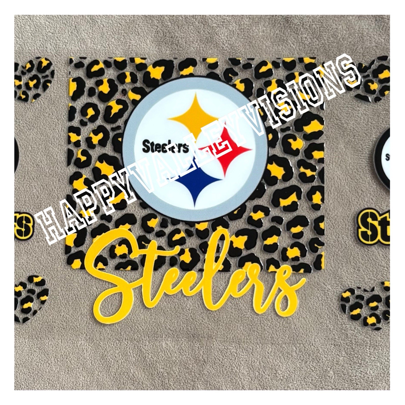 PITTSBURGH Football Team UV DTF Waterproof Transfer Sticker Cup Wrap DIY