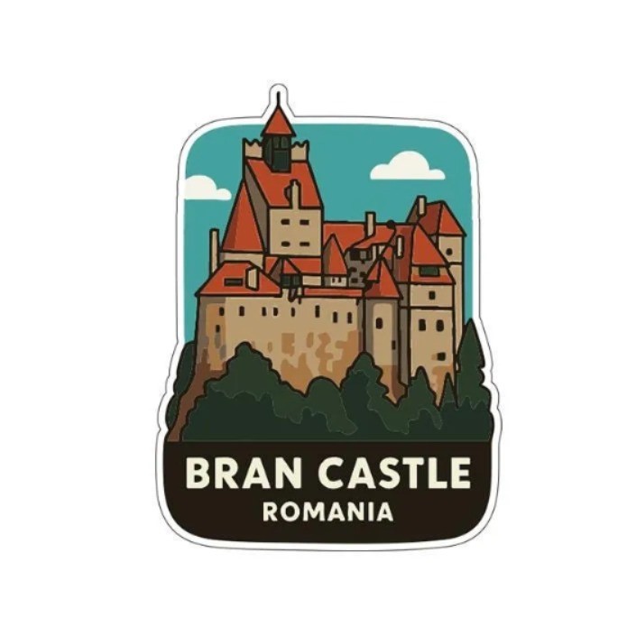 Bran Castle Romania Iron On Heat Transfer Vinyl HTV Die-Cut Symbolic Landmark