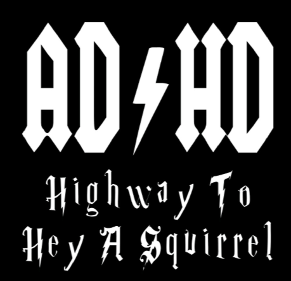 ADHD Vinyl decal Look a Squirrel overstock decals